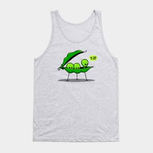 We Came In Peas Alien UFO Space We Come In Peace Funny Alien Tank Top